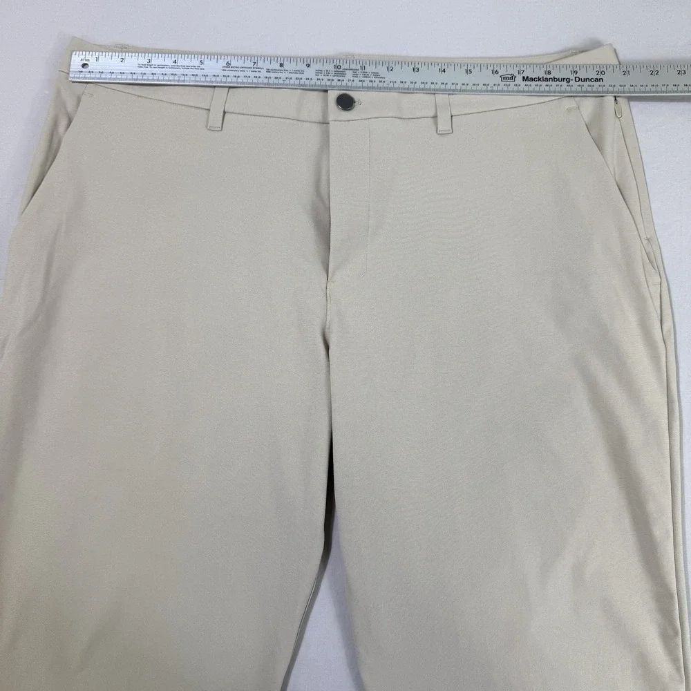 Lululemon‎ Commission Pants Mens 40x28 5 Pocket Chino Beige Performance Stretch